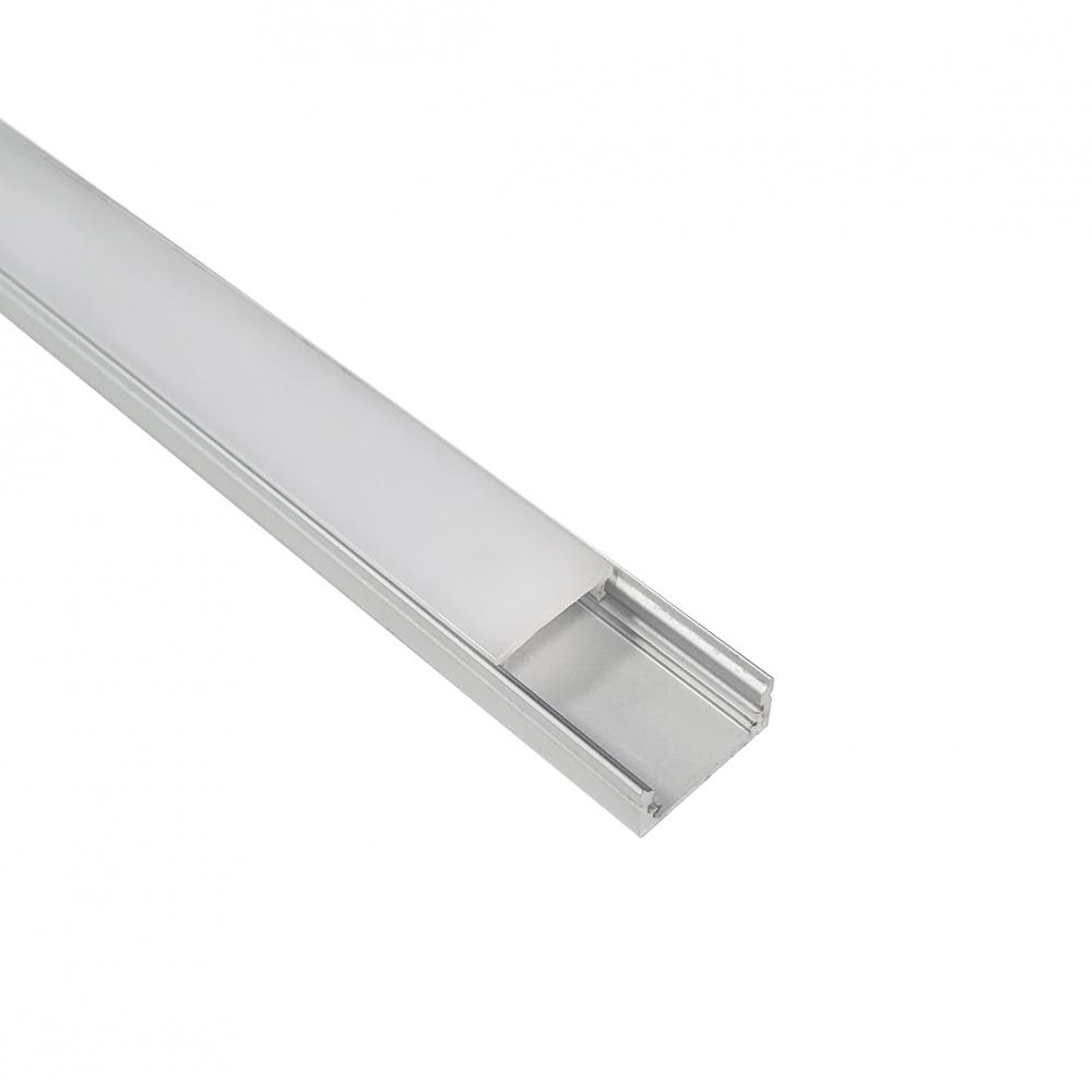 4' Shallow Channel for COB Tape Light, Aluminum Finish