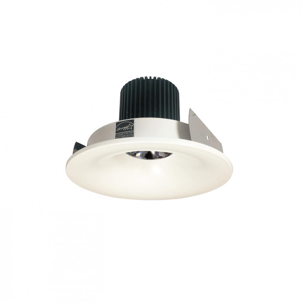 4" Iolite LED Round Bullnose, 10-Degree Optic, 950lm / 12W, 3000K, White Finish