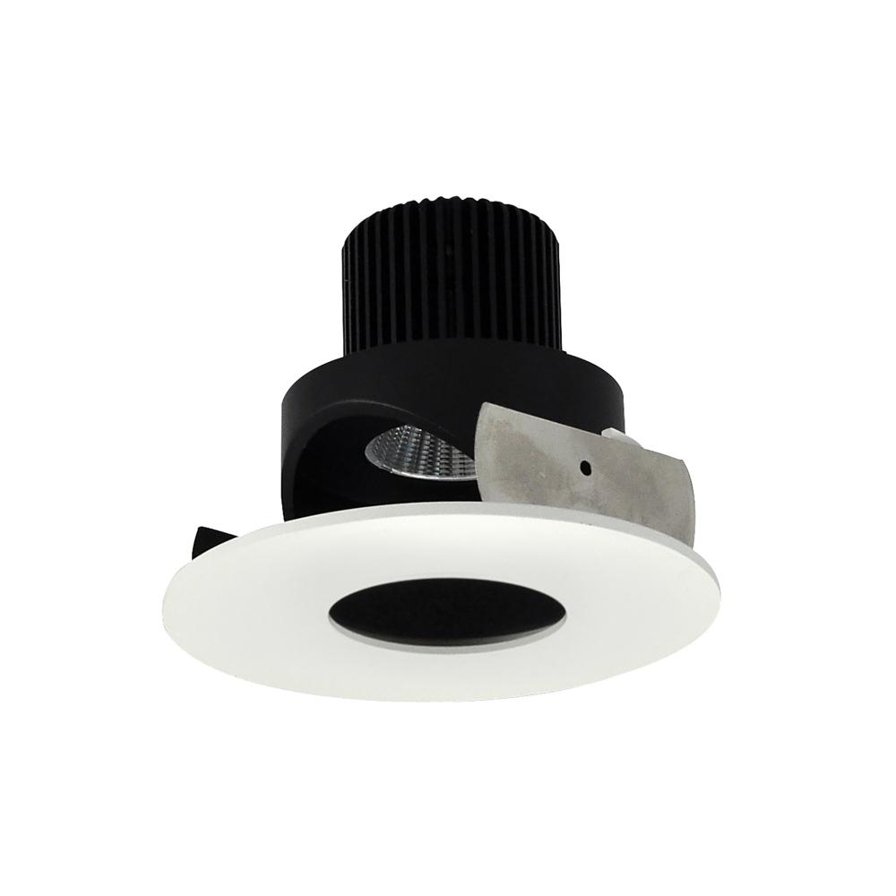 4" Iolite LED Round Adjustable Pinhole, 1000lm / 14W, 5000K, Black Pinhole / Matte Powder White