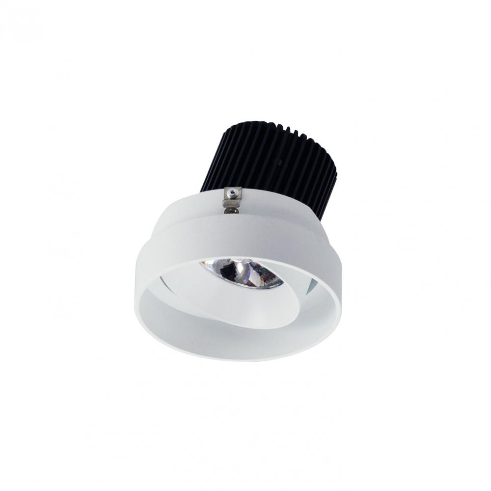 4" Iolite LED Round Trimless Adjustable, 10-Degree Optic, 850lm / 12W, 3500K, Matte Powder White