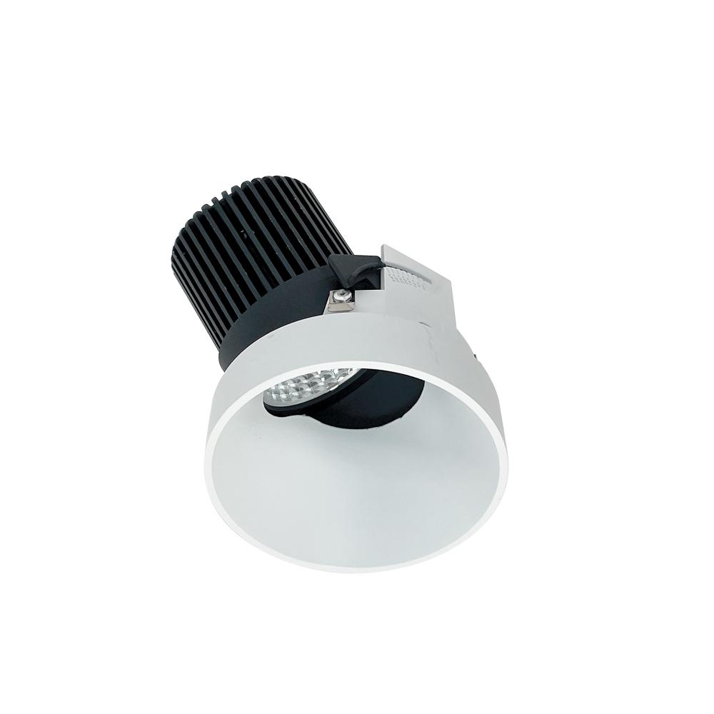 4" Iolite LED Round Trimless Adjustable Slot, 1000lm / 14W, 4000K, Matte Powder White Finish