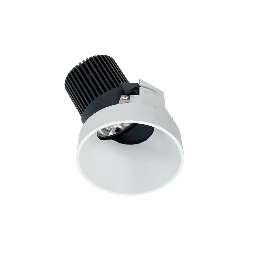 4" Iolite LED Round Trimless Adjustable Slot, 10-Degree Optic, 850lm / 12W, 2700K, Matte Powder