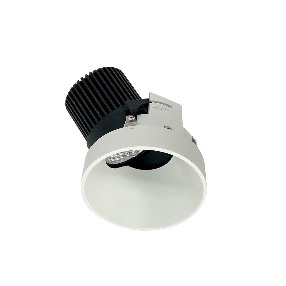 4" Iolite LED Round Trimless Adjustable Slot, 1000lm / 14W, 2700K, White Finish