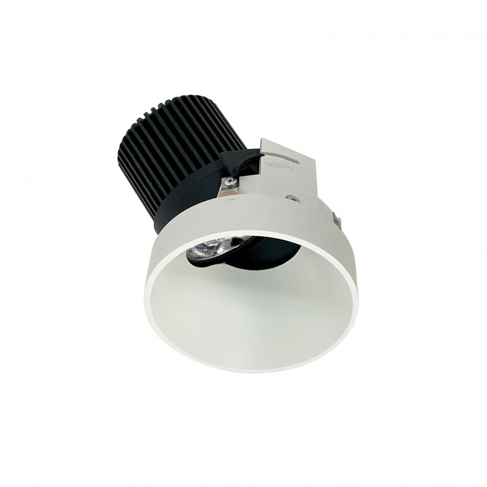 4" Iolite LED Round Trimless Adjustable Slot, 10-Degree Optic, 850lm / 12W, 3500K, White Finish