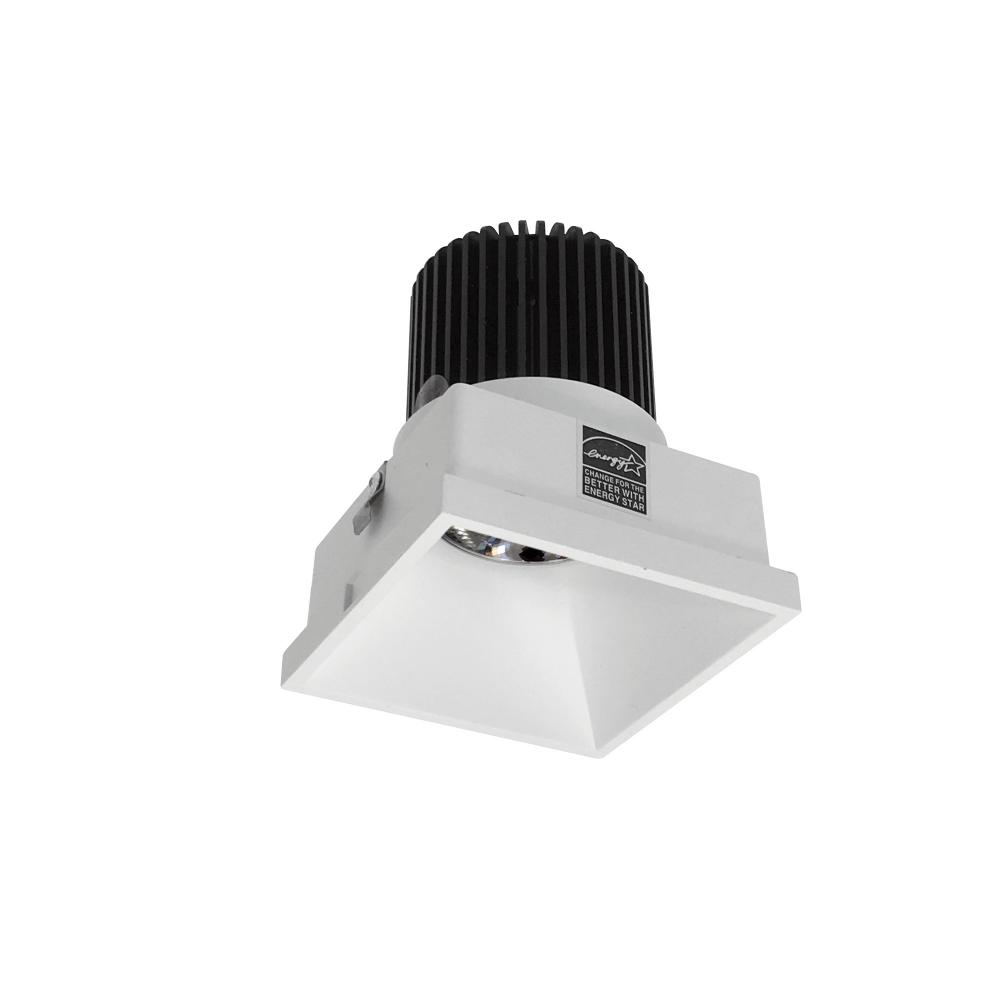 4" Iolite LED Square Trimless Downlight, 10-Degree Optic, 850lm / 12W, 3500K, Matte Powder White