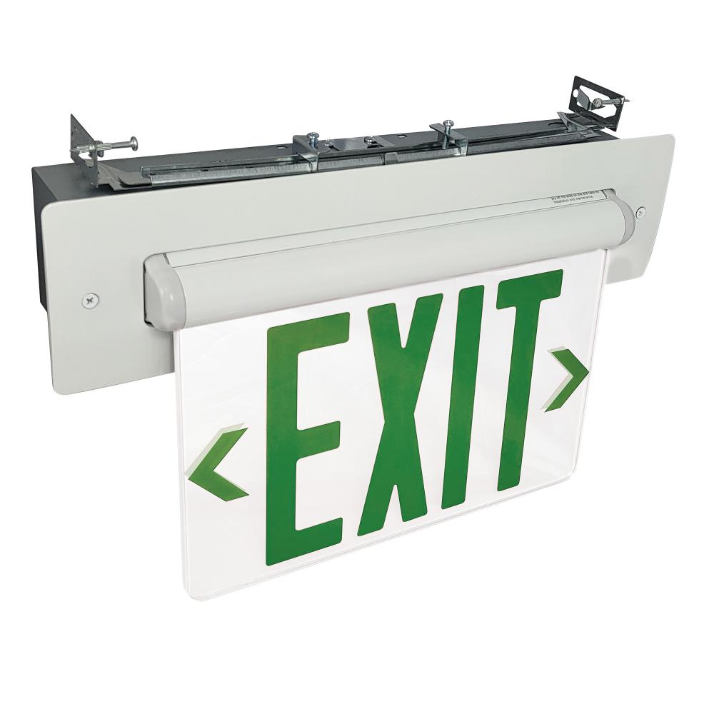 EXIT REC ADJ 2C 1F GRN/CLR WHI