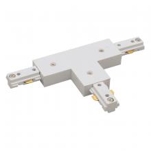 Nora NT-314W/L - T-Connector for One-Circuit Track (Left Polarity), White Finish