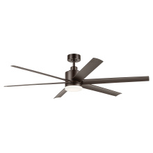 Kichler 310765SNB - 65 Inch Loa Ceiling Fan with Satin Etch Cased Opal Glass in Satin Natural Bronze