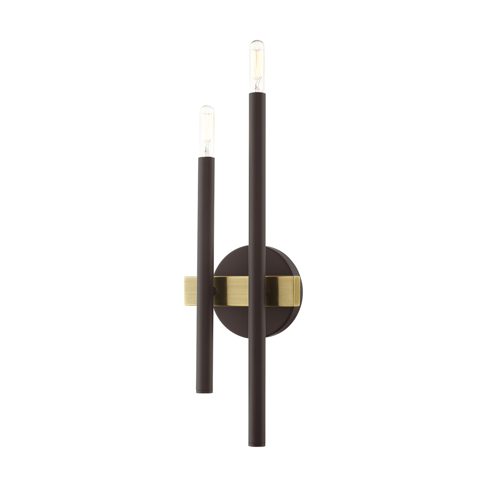 2 Lt Bronze Wall Sconce