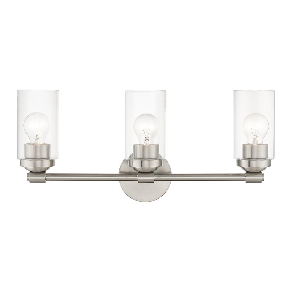 3 Light Brushed Nickel Vanity Sconce