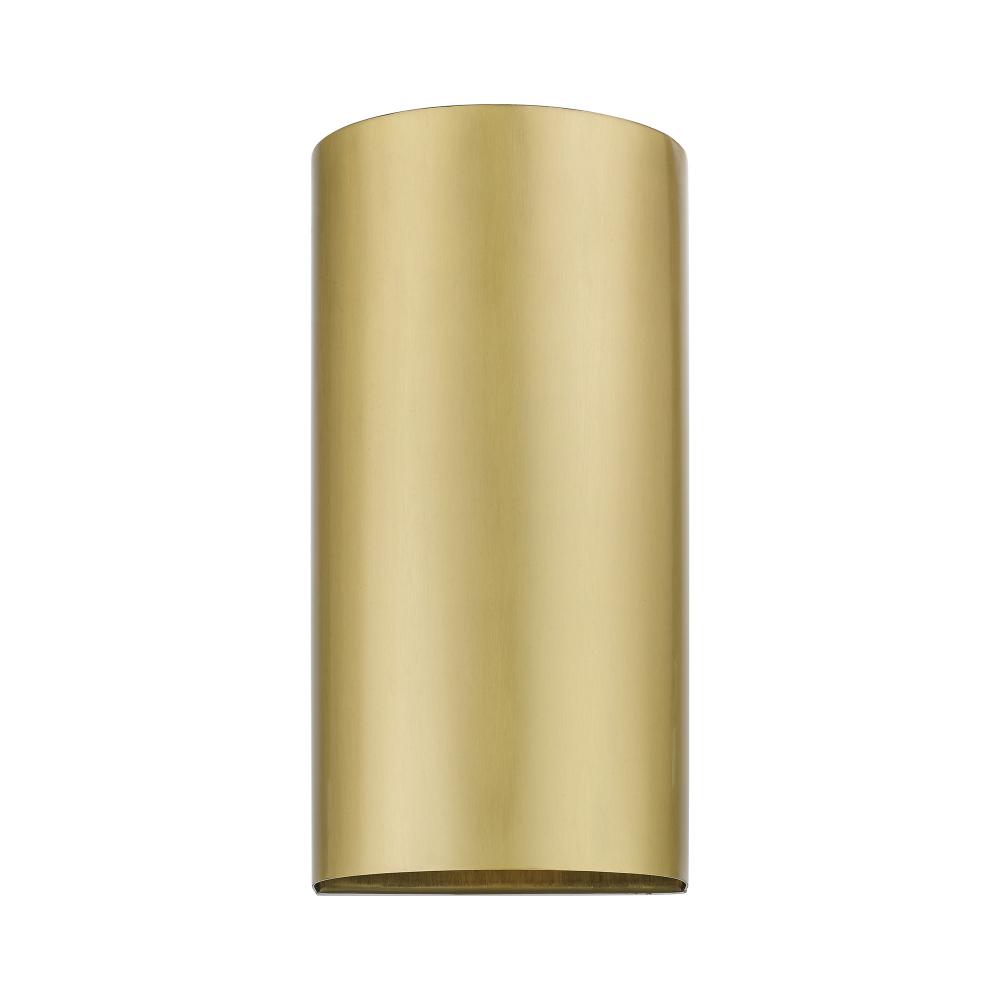 1 Light Satin Gold Outdoor / Indoor ADA Medium Sconce