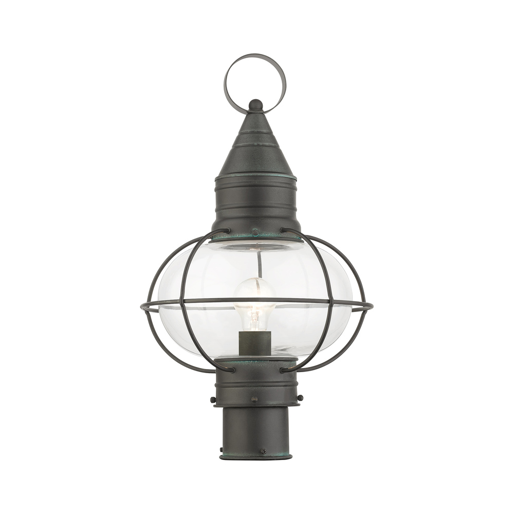 1 Lt Charcoal Outdoor Post Top Lantern