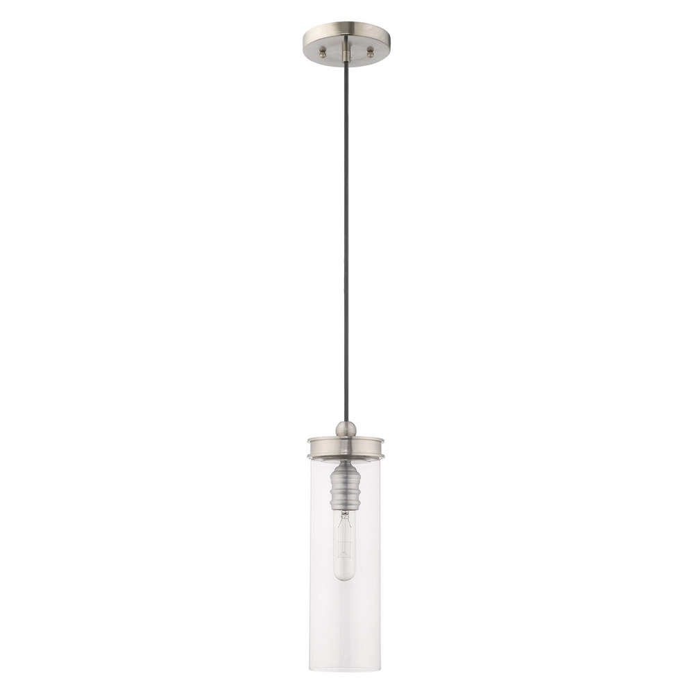 1 Lt Brushed Nickel Mini Pendant