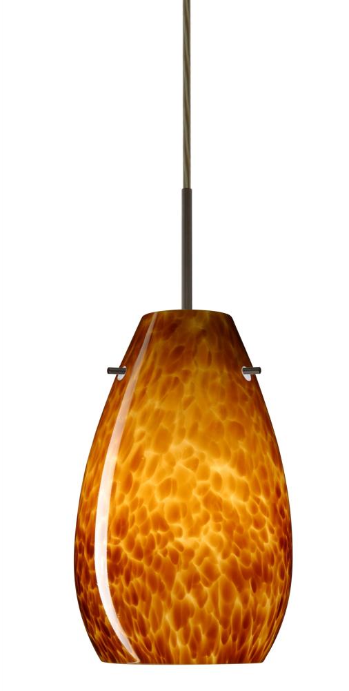 Besa Pera 9 Pendant Bronze Amber Cloud 1x100W Medium Base