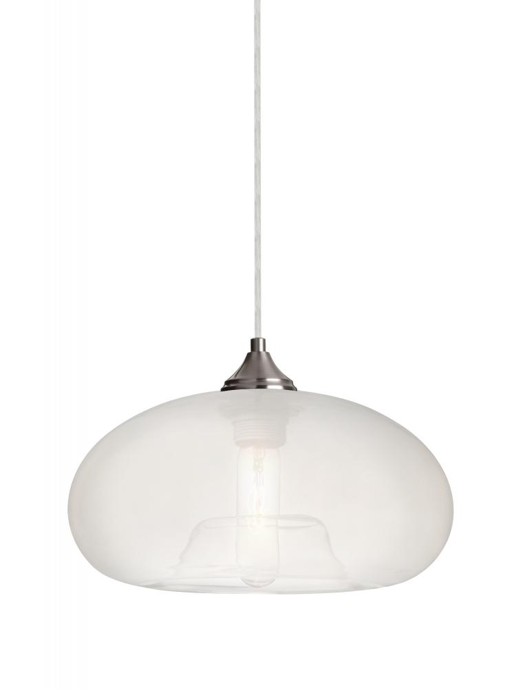 Besa Pendant Bana Satin Nickel Frost 1x60W Medium Base