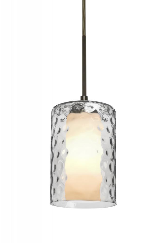 Besa, Esa Cord Pendant, Clear, Bronze Finish, 1x60W Medium Base