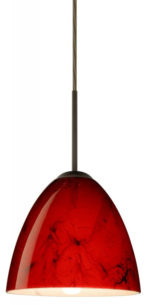 Besa Vila LED Pendant Magma Bronze 1x9W LED