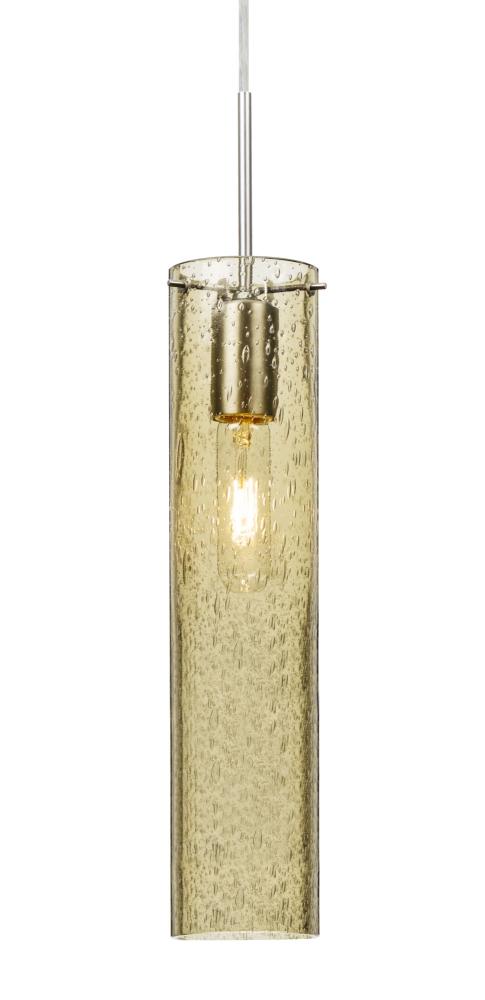 Besa, Juni 16 Cord Pendant, Gold Bubble, Satin Nickel, 1x60W Medium Base