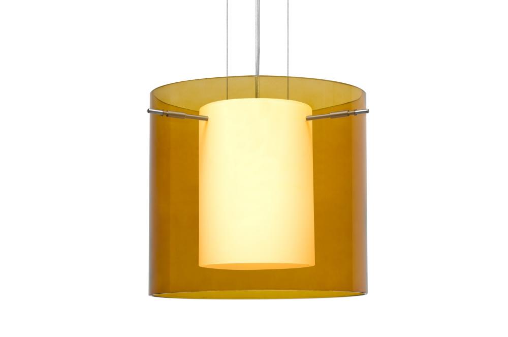 Besa Pahu 12 LED Pendant 1Kg Transparent Armagnac Satin Nickel 1x11W LED