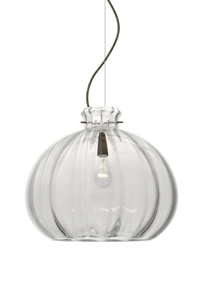 Besa Pendant Pinta 12 Clear Bronze 1x100W Medium Base