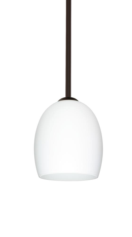 Besa Lucia Stem Pendant Bronze Opal Matte 1x75W Medium Base