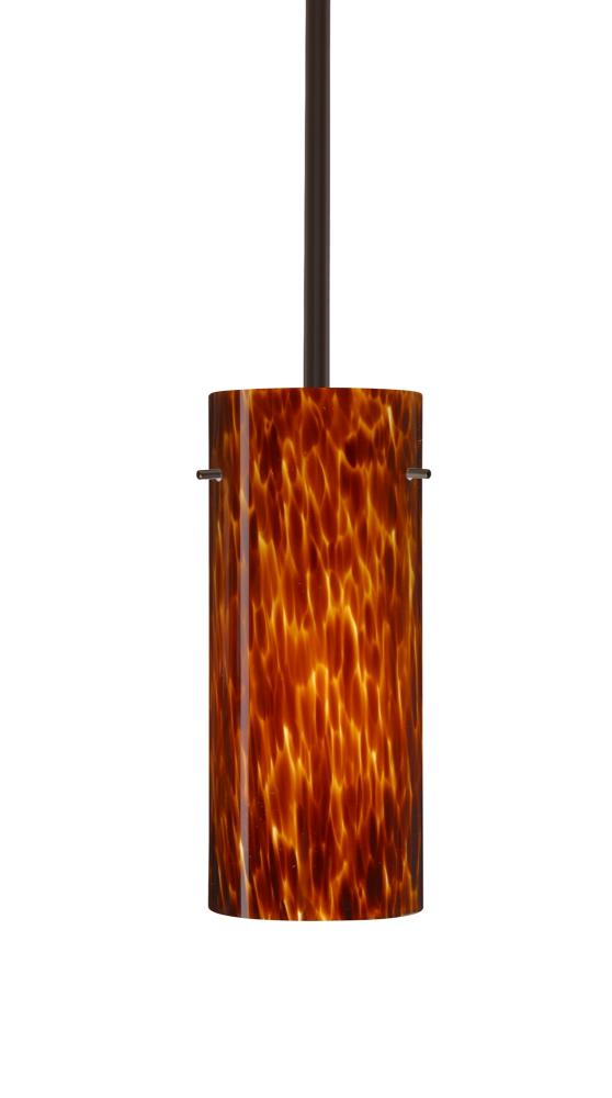 Besa Stilo 10 Stem Pendant Bronze Amber Cloud 1x100W Medium Base