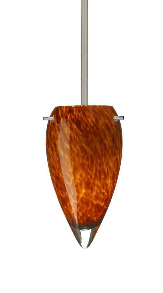 Besa Juli LED Pendant Amber Cloud Satin Nickel 1x9W LED