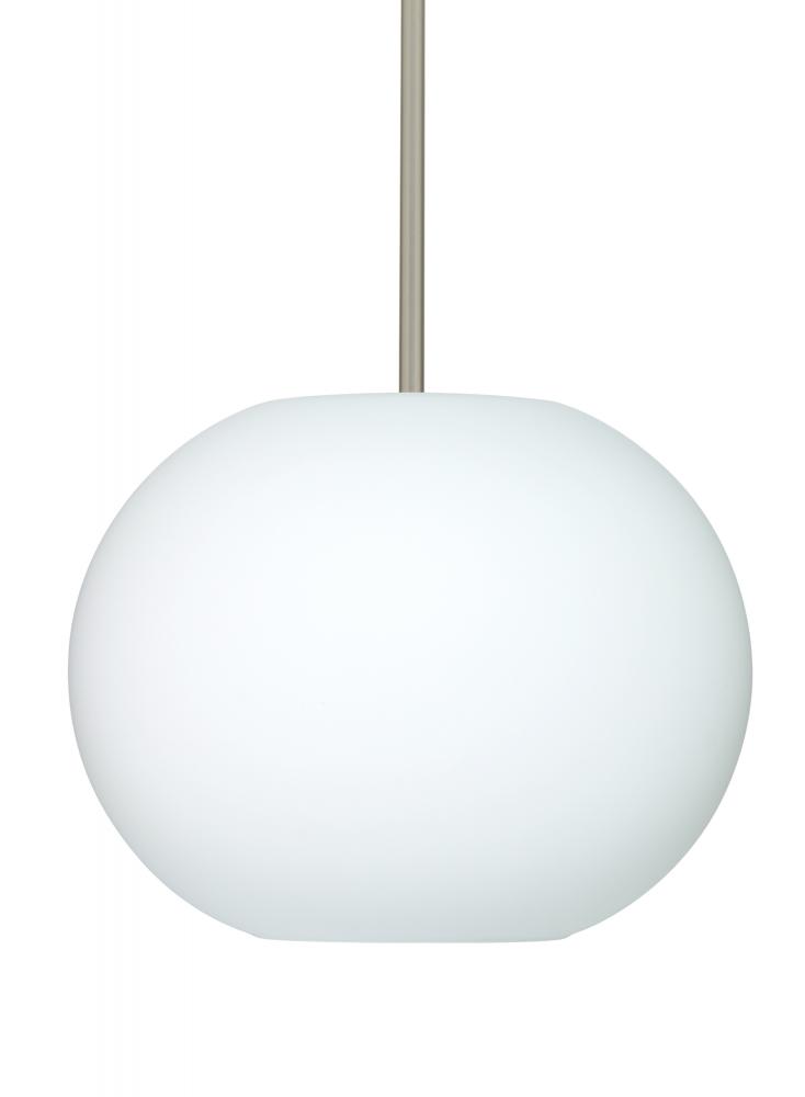 Besa Jordo LED Pendant 1Tt Opal Matte Satin Nickel 1x11W LED