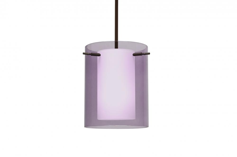 Besa Pahu 8 LED Pendant 1Tt Transparent Amethyst Bronze 1x11W LED