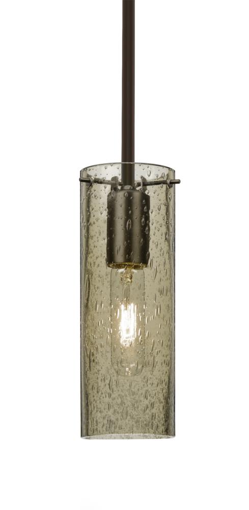 Besa, Juni 10 Stem Pendant, Latte Bubble, Bronze, 1x60W Medium Base