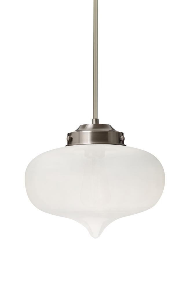 Besa Mira Stem Pendant Satin Nickel Frost 1x4W LED Filament