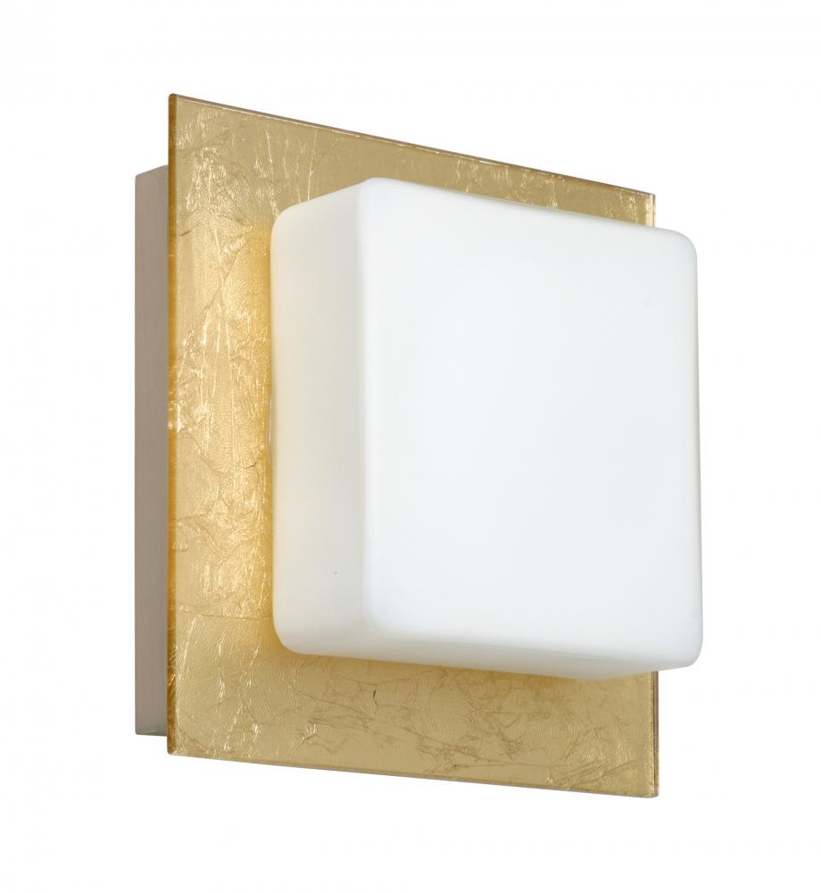 Besa Wall Alex Satin Nickel Opal/Gold Foil 1x50W G9