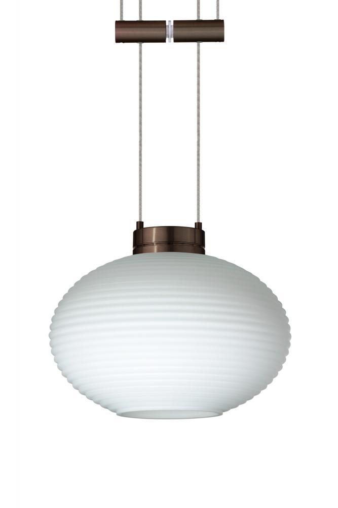 Besa Pendant Lasso Bronze Opal Matte 1x50W Halogen