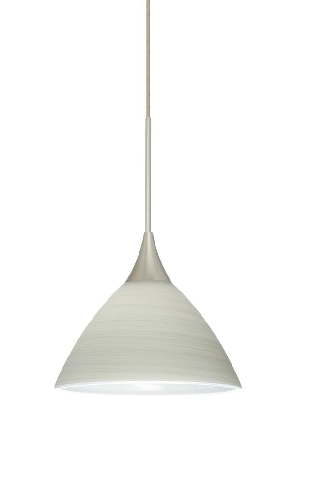 Besa Pendant Domi Satin Nickel Chalk 1x50W Halogen