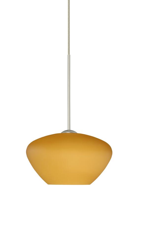 Besa Pendant Peri Satin Nickel Amber Matte 1x50W Halogen