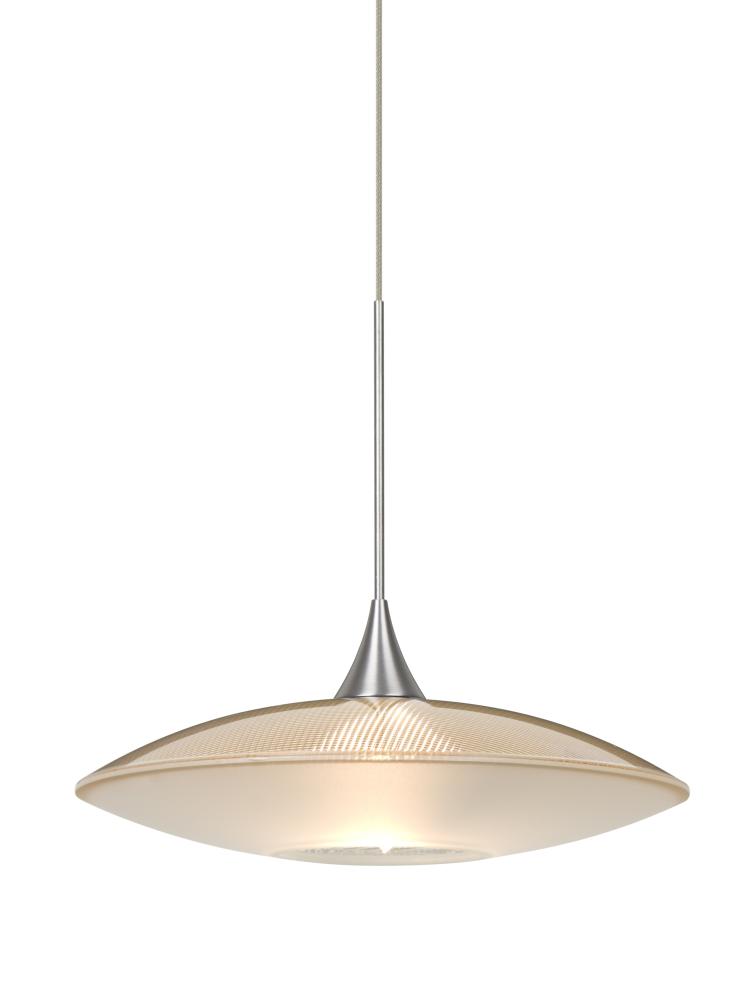 Besa Pendant Spazio Satin Nickel Gold/Frost 1x5W LED