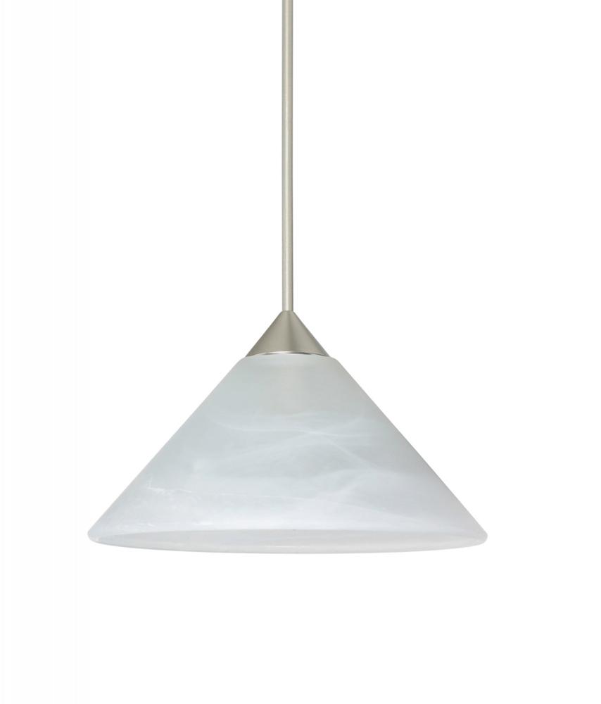 Besa Pendant Kona Satin Nickel Marble 1x5W LED