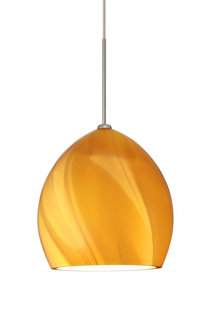 Besa Pendant Sprite Satin Nickel Honey 1x5W LED