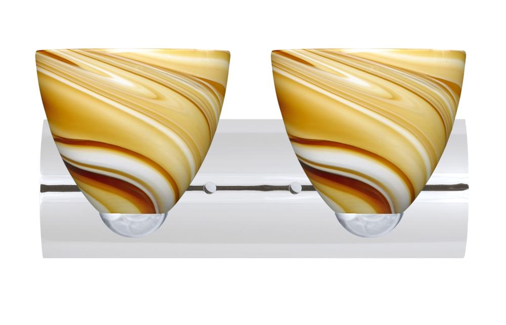 Besa Wall Sasha Chrome Honey 2x9W LED