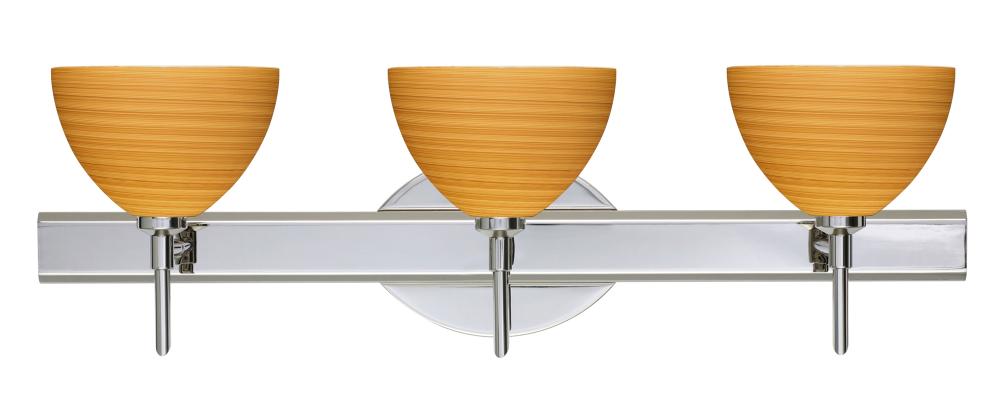 Besa Wall Brella Chrome Oak 3x5W LED