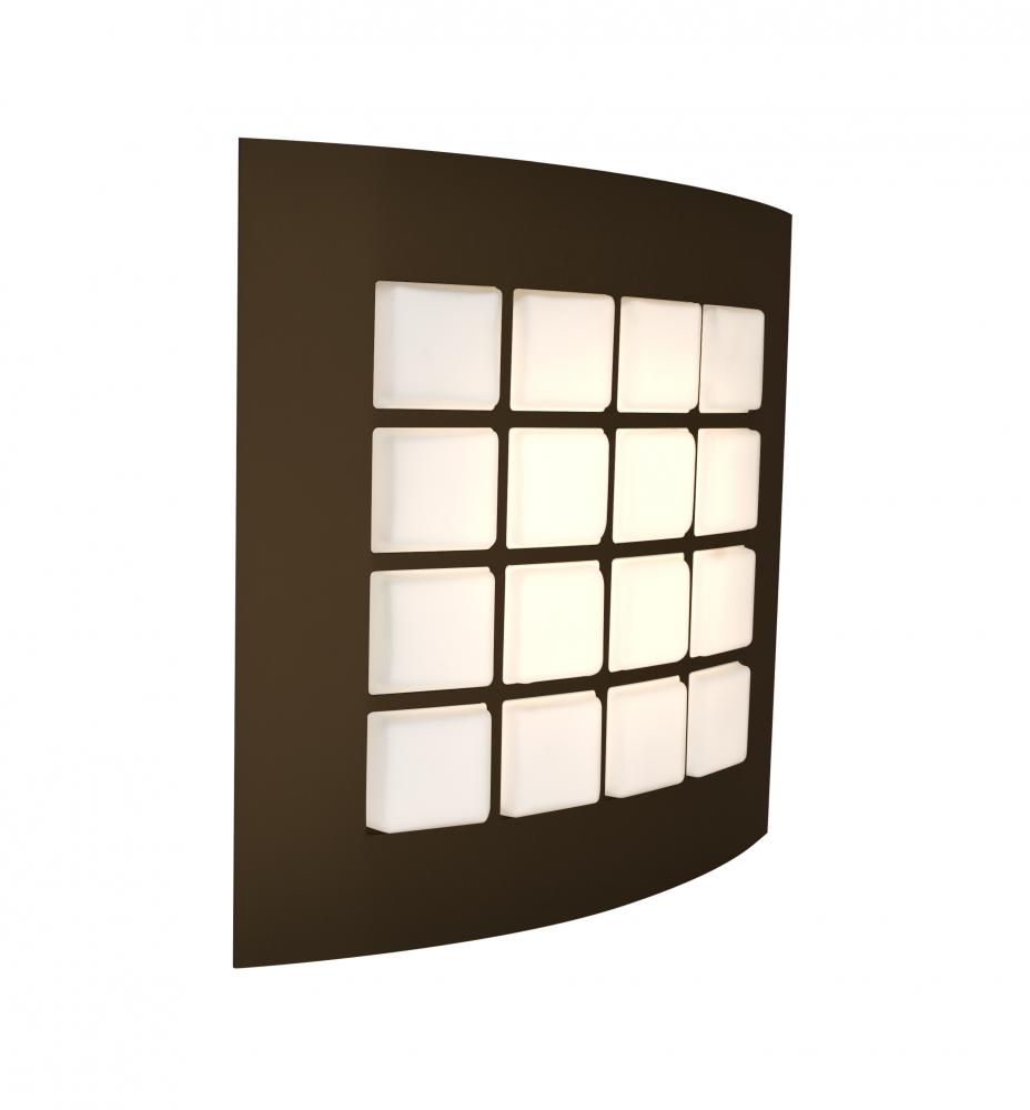 Besa, Quad 13 Sconce, Opal/Bronze, 1x15W LED