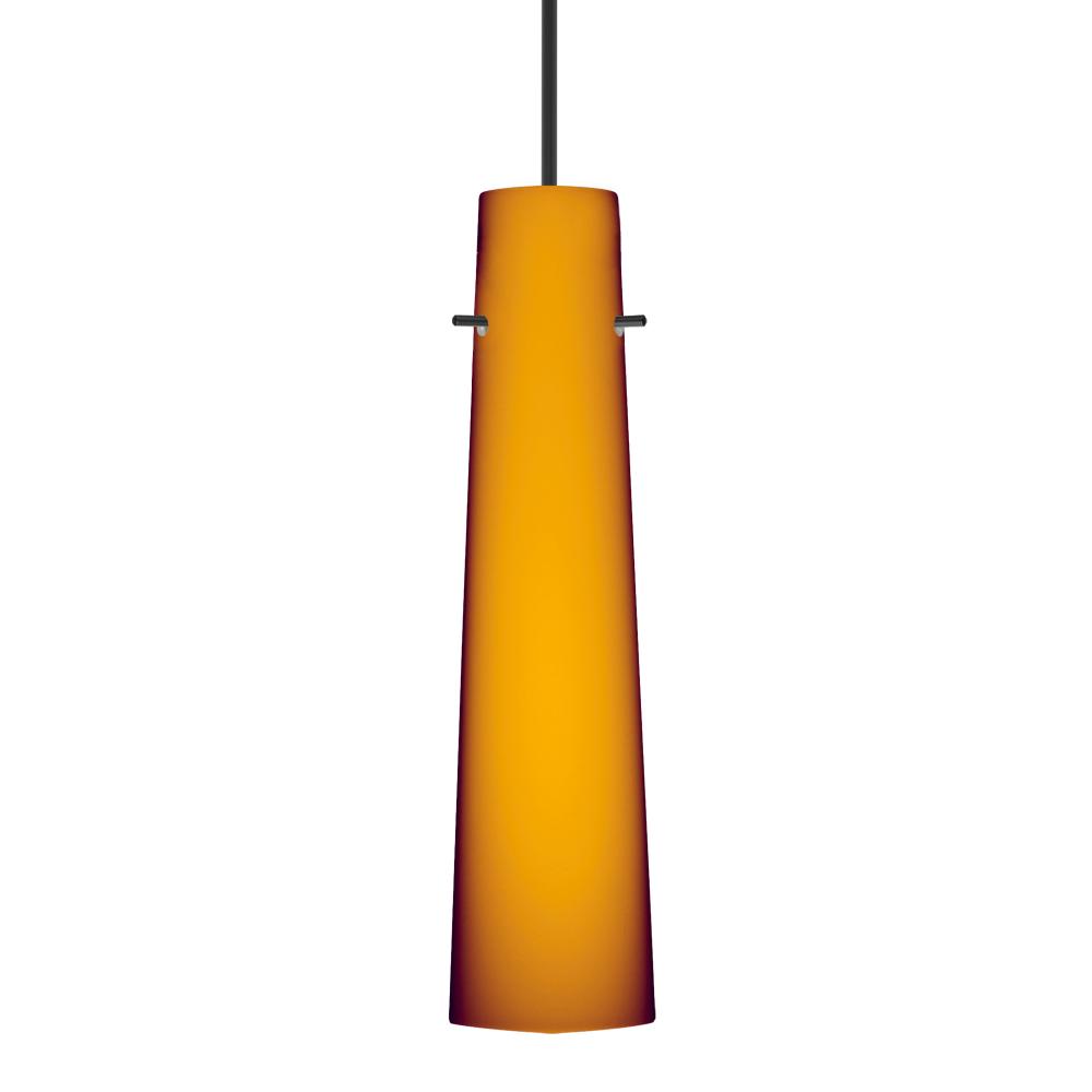 Besa Camino Pendant for Multiport Canopy Black Amber Matte 1x50W Halogen, 277V