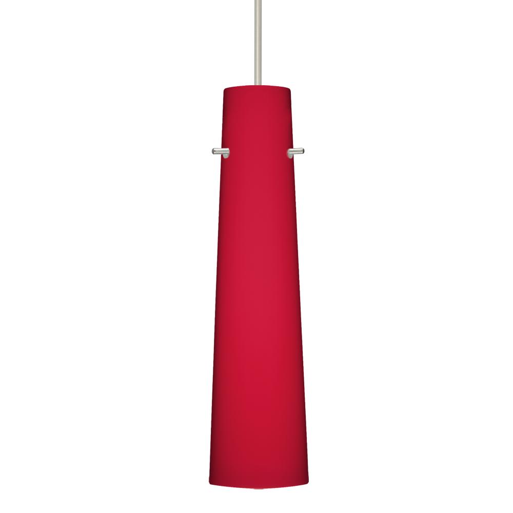 Besa Camino Pendant for Multiport Canopy Satin Nickel Ruby Matte 1x50W Halogen, 277V