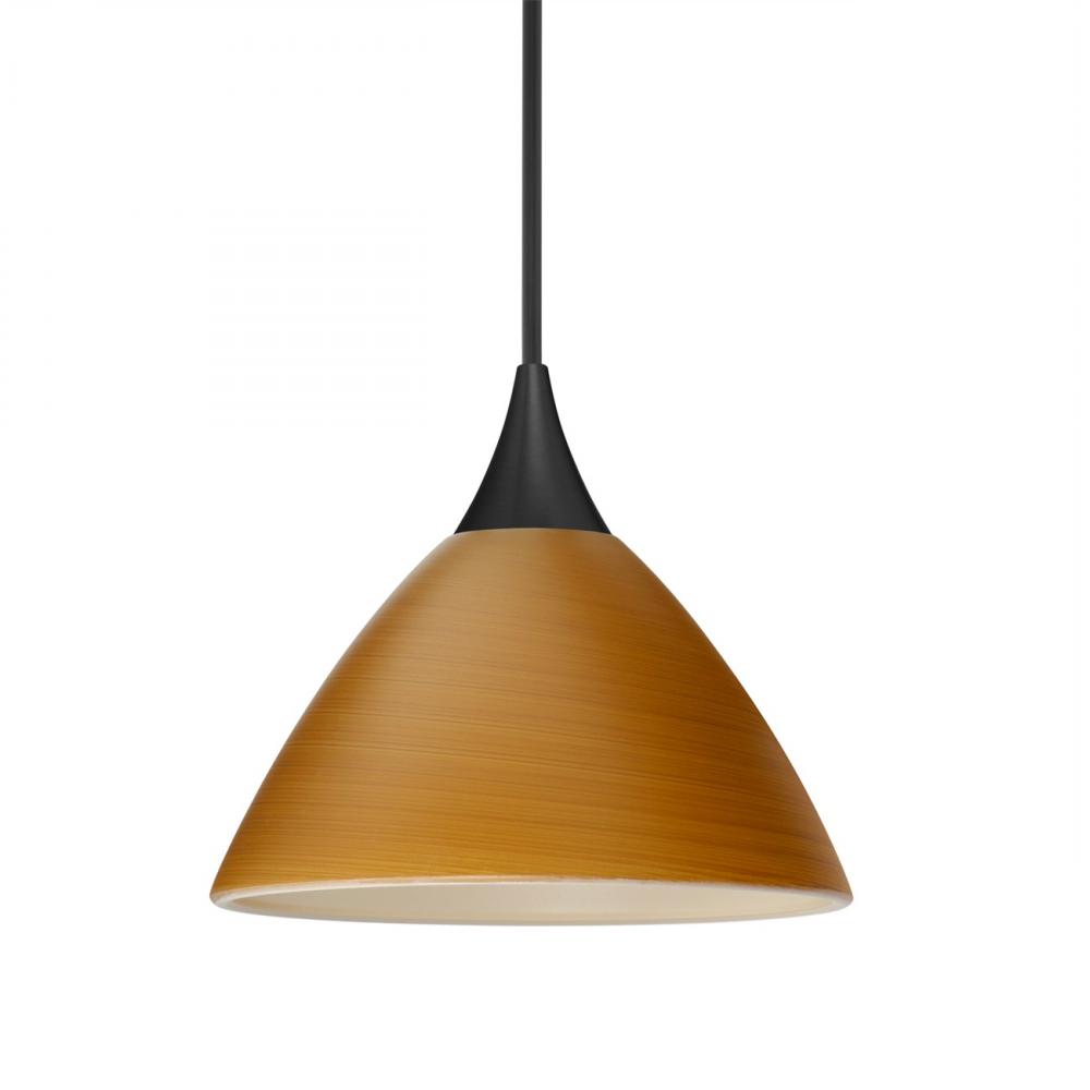 Besa Pendant Domi, Black Finish, Oak 1x50W MAX GY6.35 Base