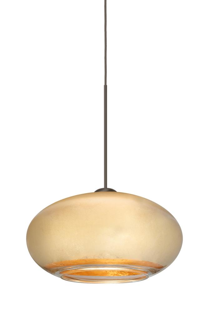 Besa Pendant Brio 7 Bronze Gold Foil 1x35W Halogen