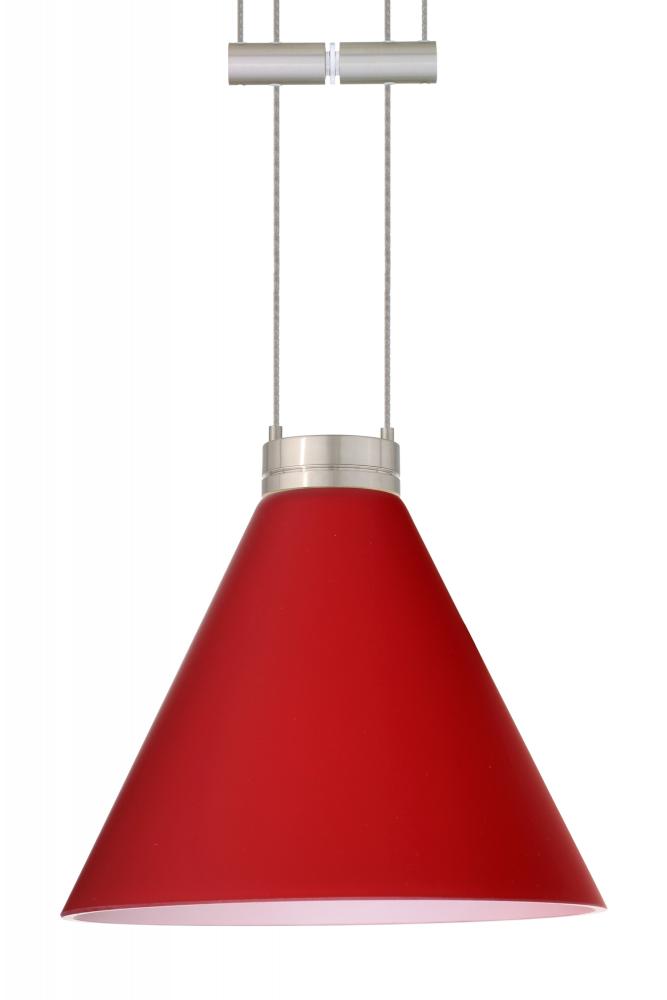 Besa Pendant Kani Satin Nickel Ruby Matte 1x50W Halogen