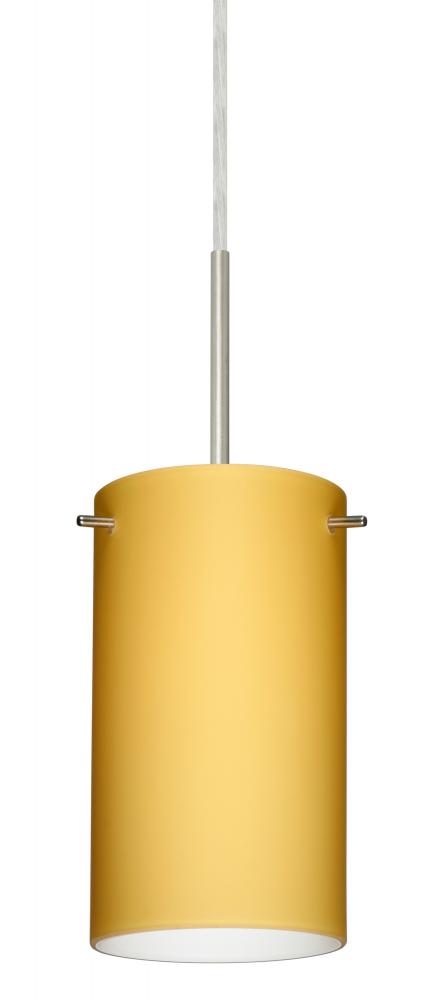 Besa Stilo 7 Pendant Satin Nickel Vanilla Matte 1x50W Candelabra