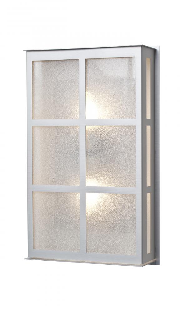 Besa Outdoor Bree 16 Brushed Aluminum Glitter Glass 2x60W B10