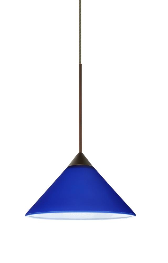 Besa Pendant Kona Bronze Blue Matte 1x50W GY6.35