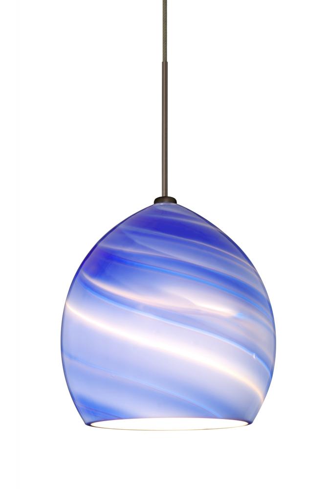 Besa Pendant For Multiport Canopy Sprite Bronze Blue Twist 1x50W Halogen